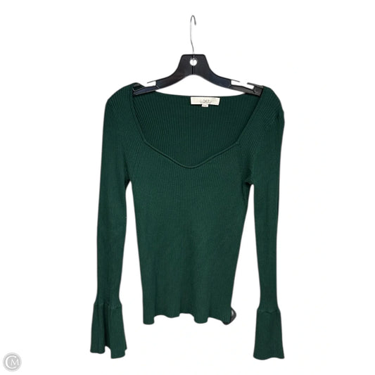 Top Long Sleeve By Loft In Green, Size: S