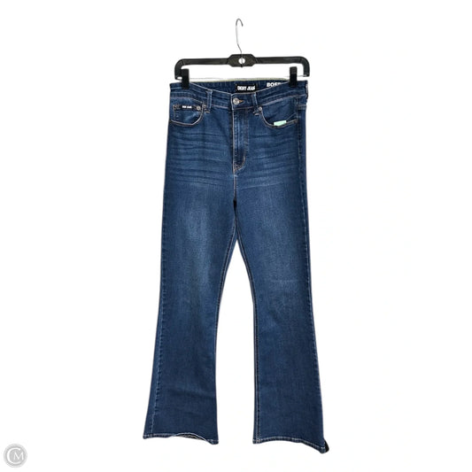 Jeans Flared By Dkny In Blue Denim, Size: 8
