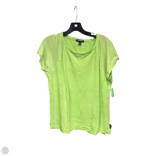 Top Short Sleeve By Chaps In Green, Size: Xl