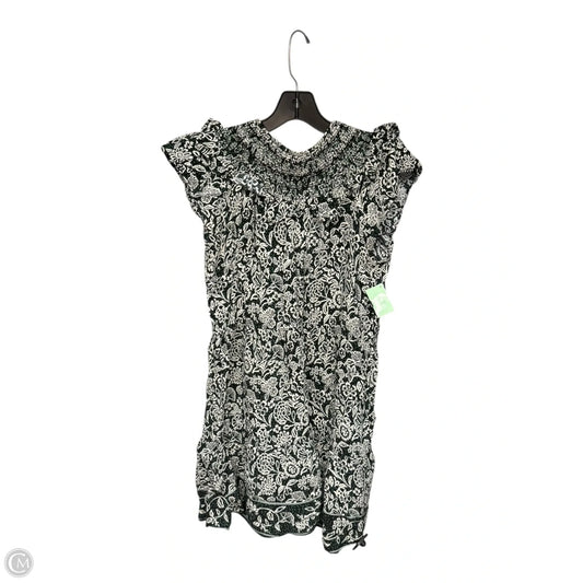 Dress Casual Midi By Loft In Black & Green, Size: M