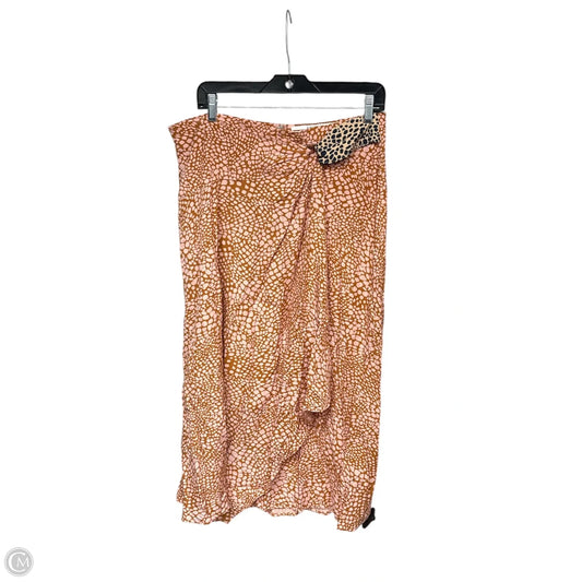 Skirt Maxi By Anthropologie In Orange & Pink, Size: 14