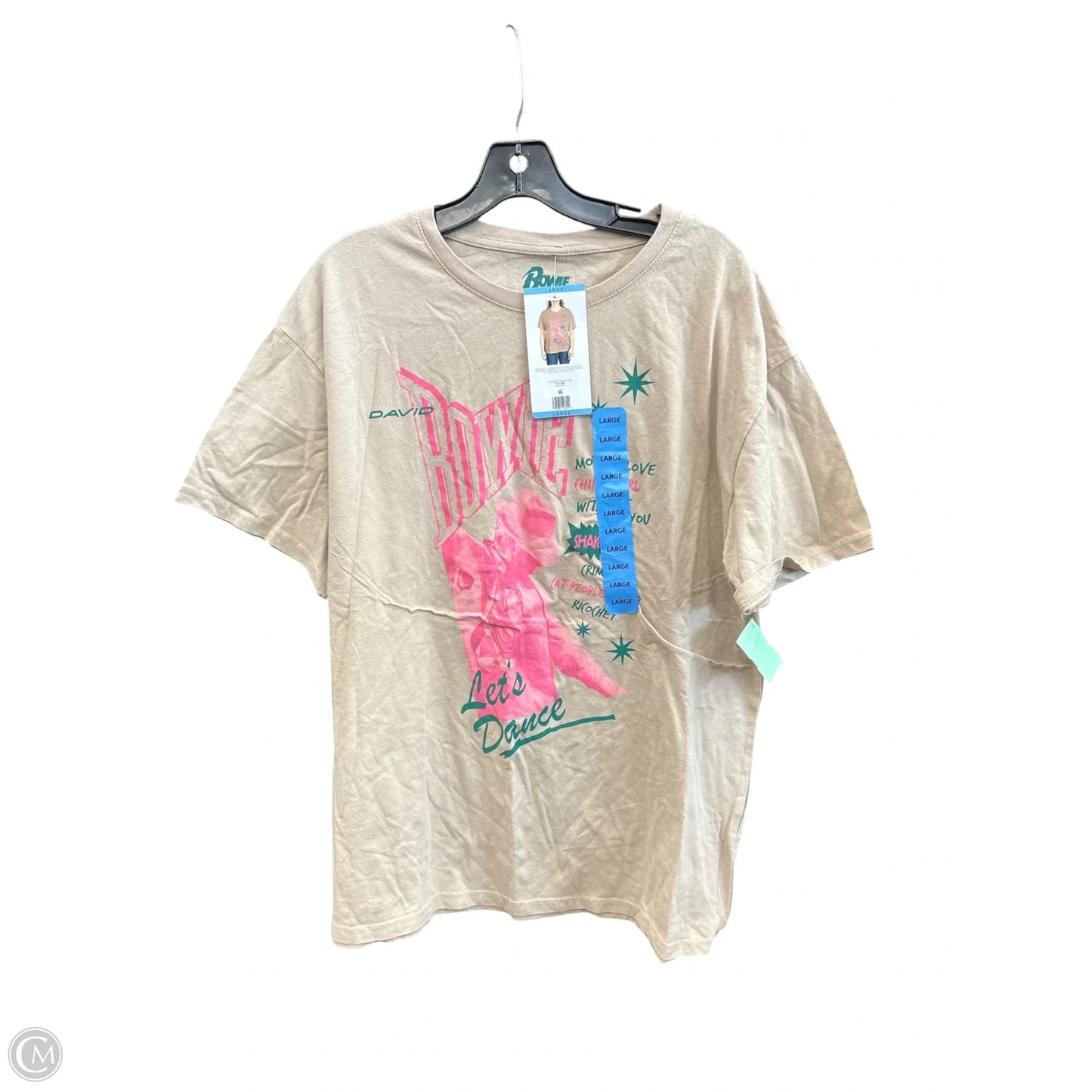 Top Short Sleeve By Clothes Mentor In Pink & Tan, Size: L
