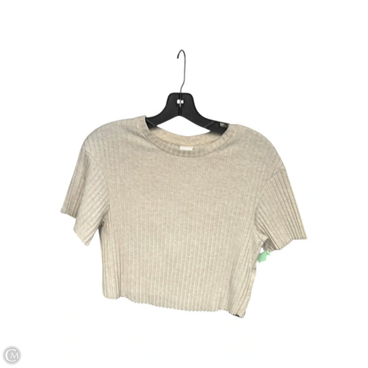 Top Short Sleeve By H&m In Beige, Size: Xs