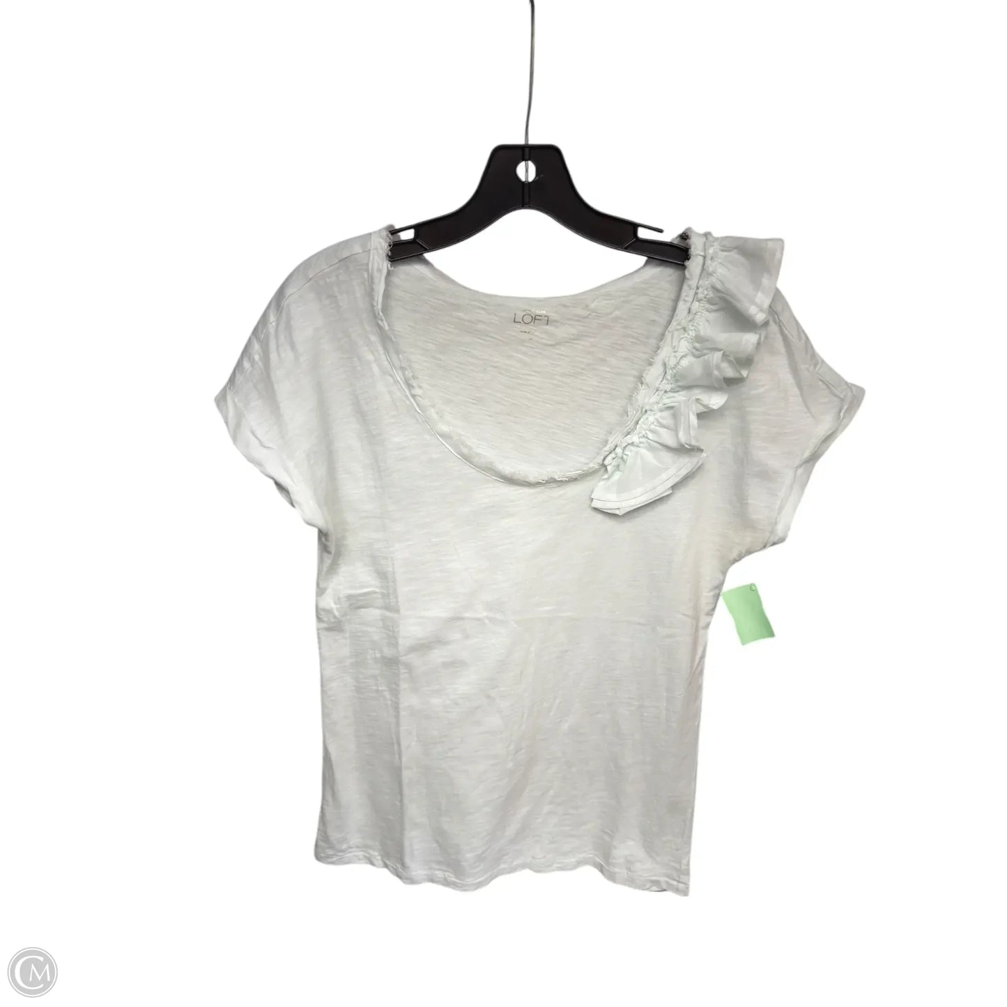 Top Short Sleeve By Loft In Aqua, Size: M