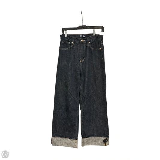 Jeans Wide Leg By Gap In Blue Denim, Size: 4