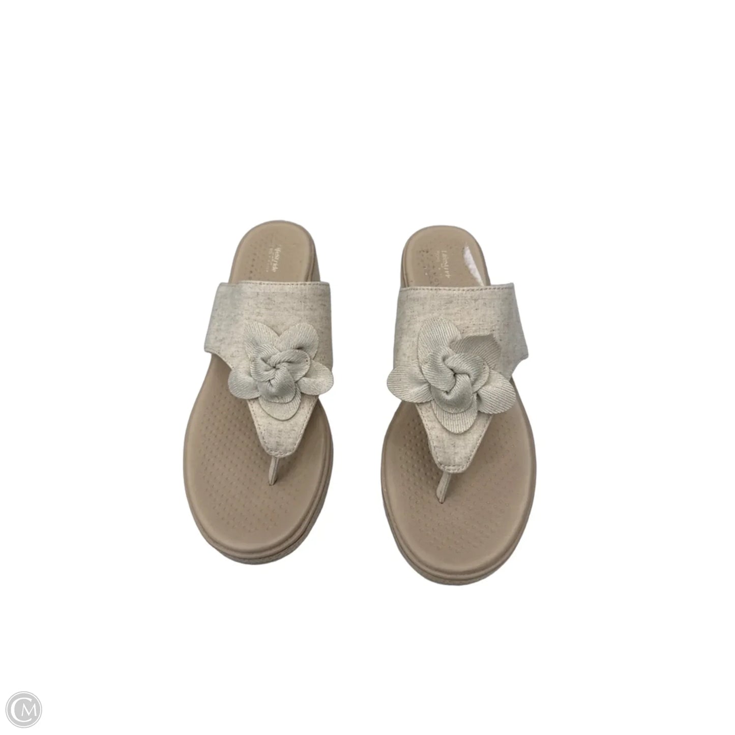 Sandals Heels Wedge By Life Stride In Tan, Size: 9