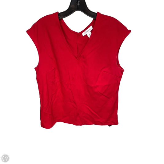 Top Sleeveless By Liz Claiborne In Red, Size: M