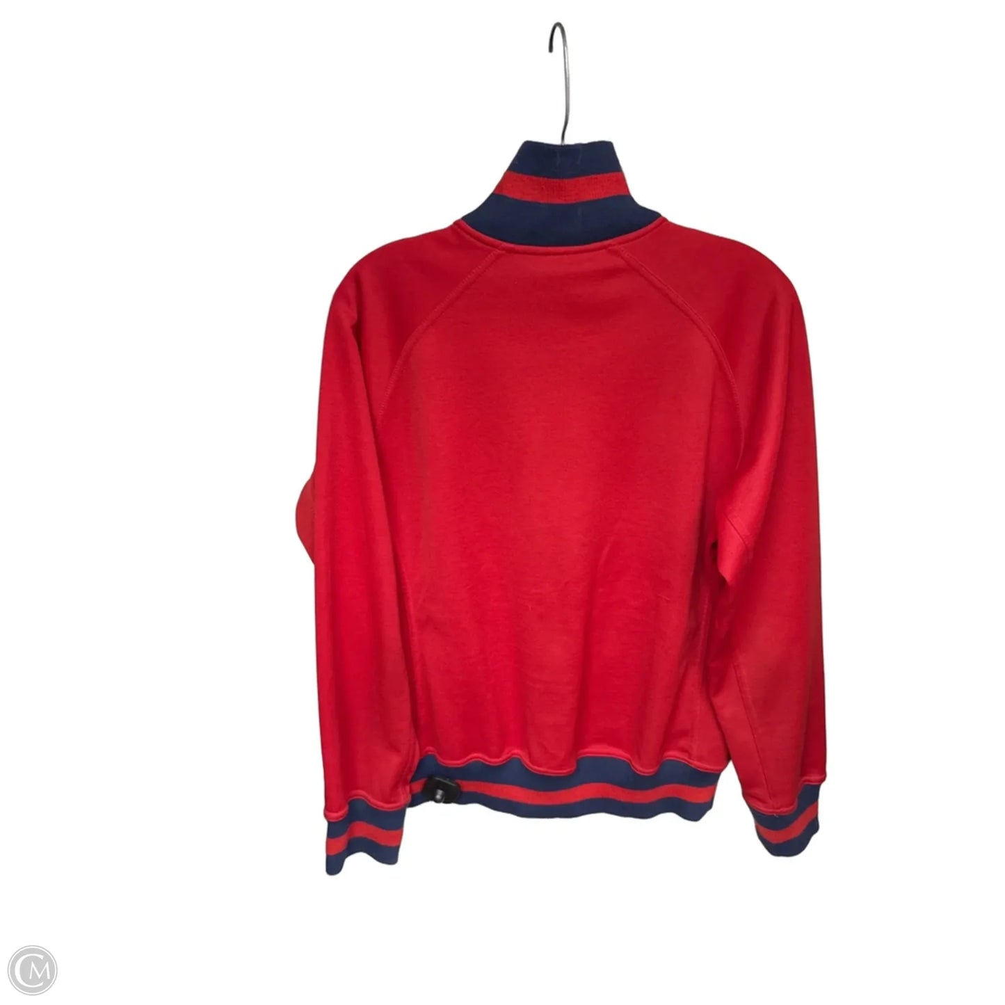 Athletic Jacket By Nike Apparel In Blue & Red, Size: L