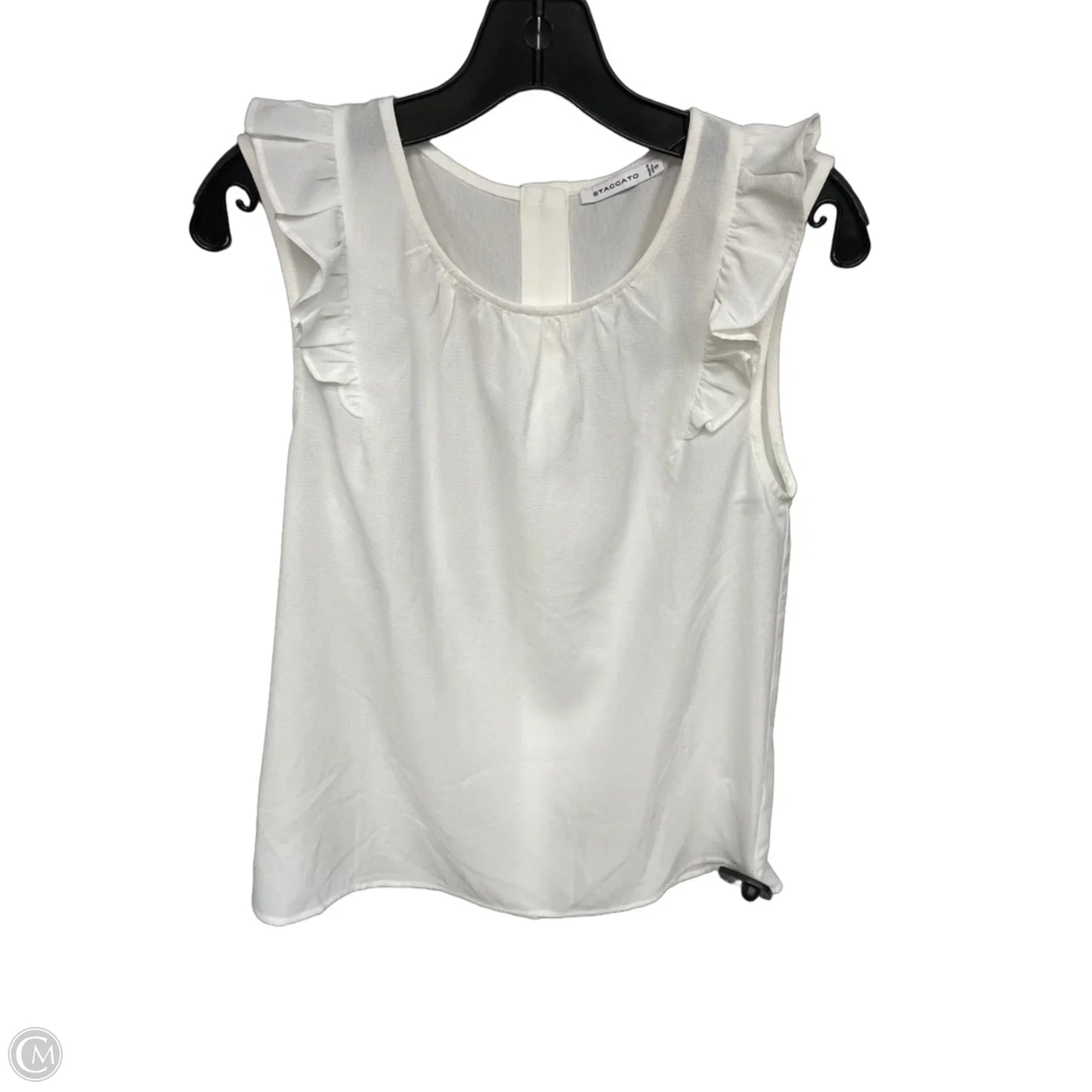 Top Sleeveless By Staccato In White, Size: S