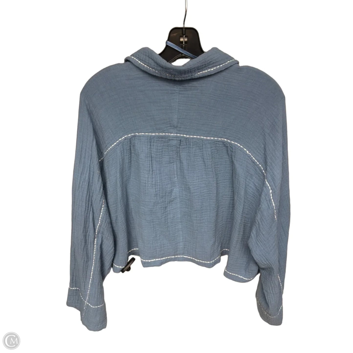 Top Long Sleeve By 7 For All Mankind In Blue, Size: M