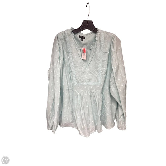 Top Long Sleeve By Torrid In Aqua, Size: 2x