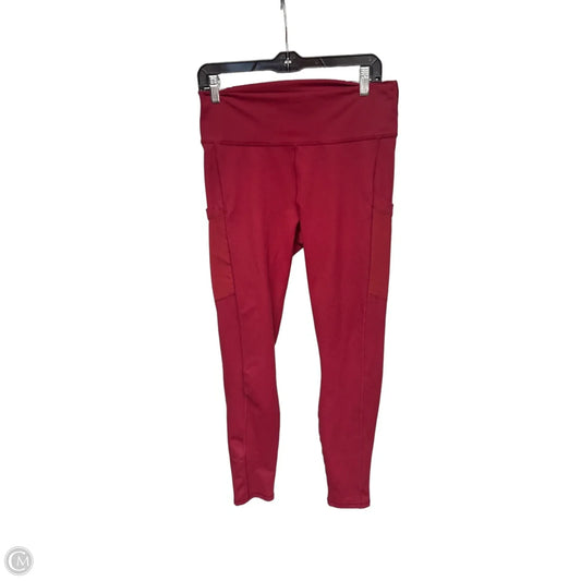 Athletic Leggings By Fabletics In Red, Size: M