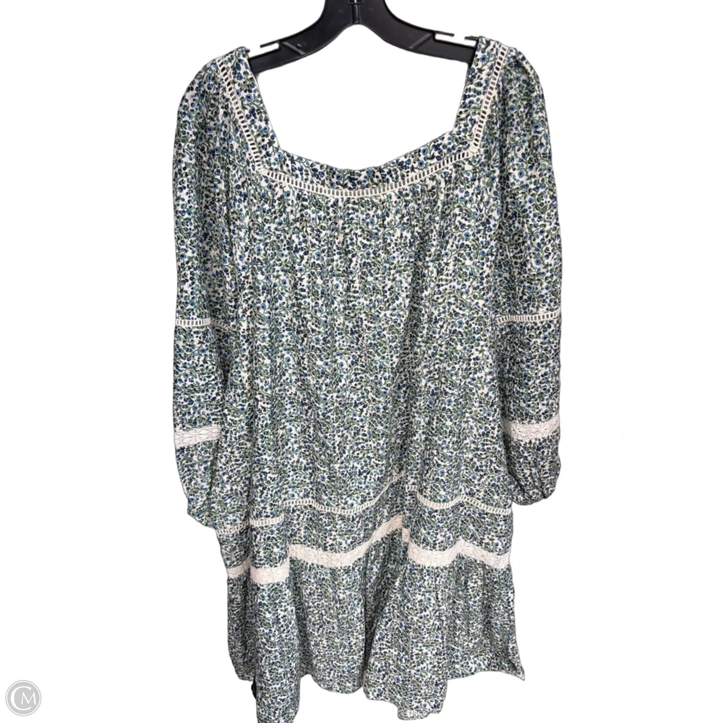 Dress Casual Midi By Style And Company In Green & White, Size: 3x