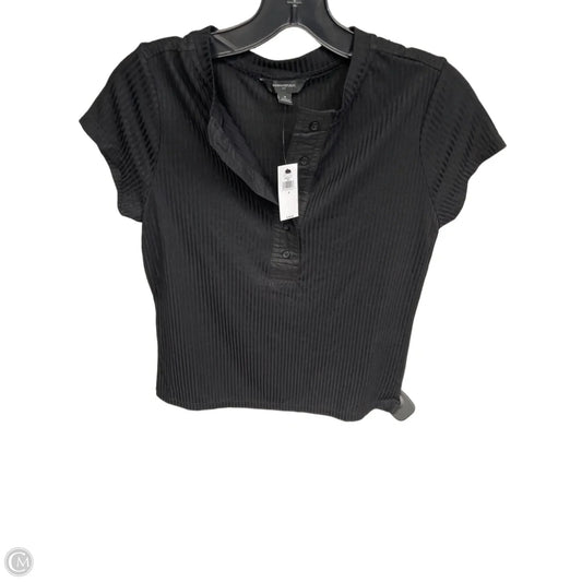Top Short Sleeve By Banana Republic In Black, Size: S