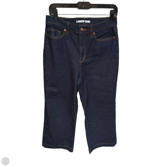 Jeans Wide Leg By Lands End In Blue Denim, Size: 8