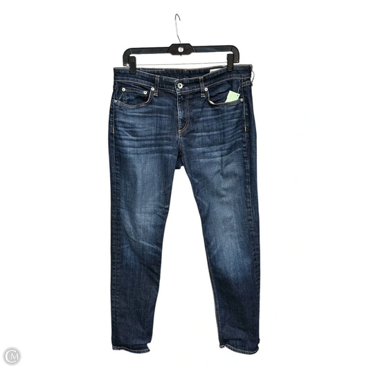 Jeans Skinny By Rag And Bone In Blue Denim, Size: 8