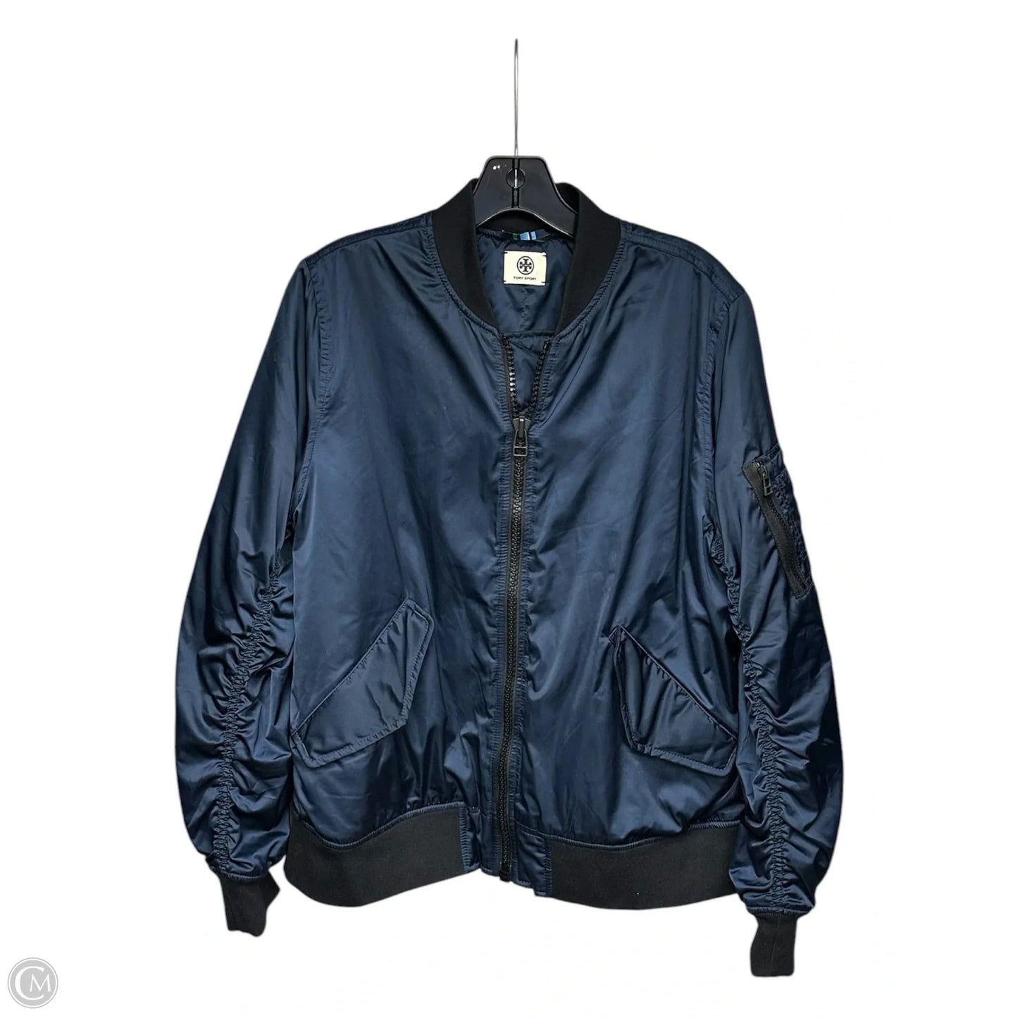Jacket Designer By Tory Burch In Blue, Size: Xs