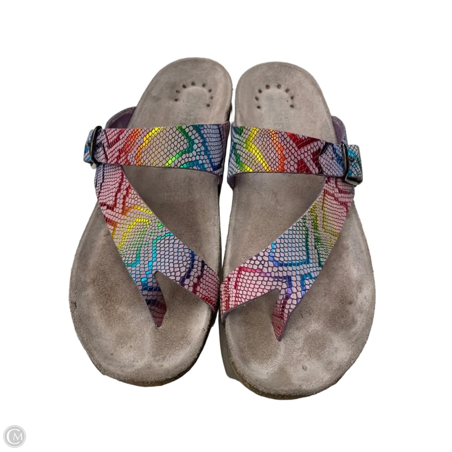 Sandals Flats By Mephisto In Rainbow Print