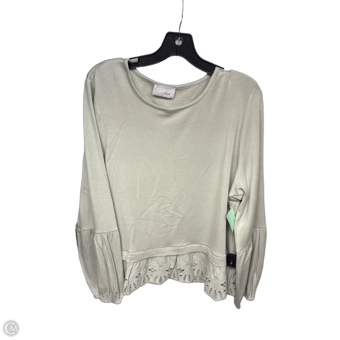 Top Long Sleeve By Cupio In Green, Size: L