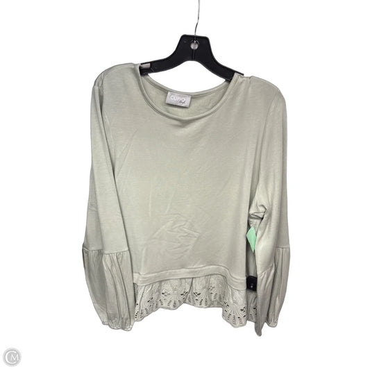Top Long Sleeve By Cupio In Green, Size: L