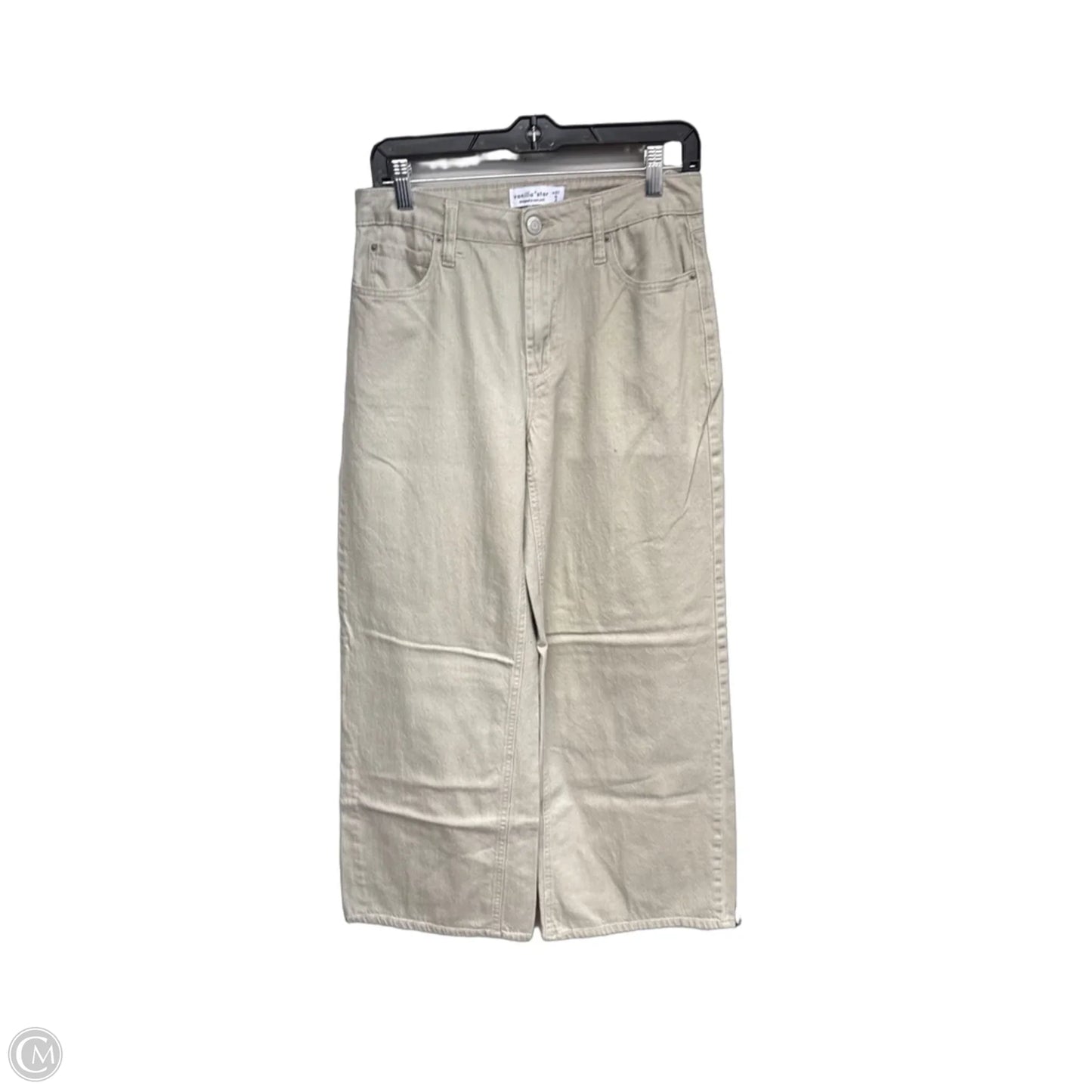Jeans Wide Leg By Vanilla Star In Tan, Size: 4