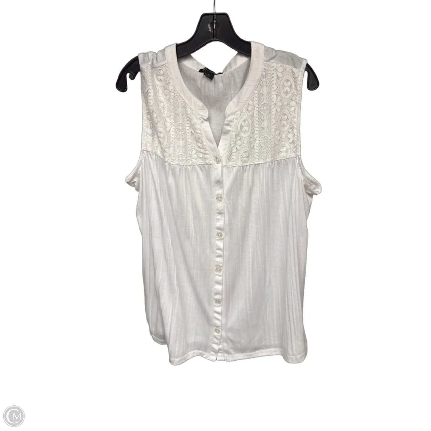 Top Sleeveless By By Design In White, Size: 2x