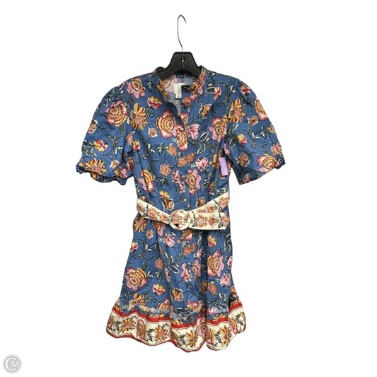 Dress Casual Midi By Joie In Blue & Pink, Size: 2