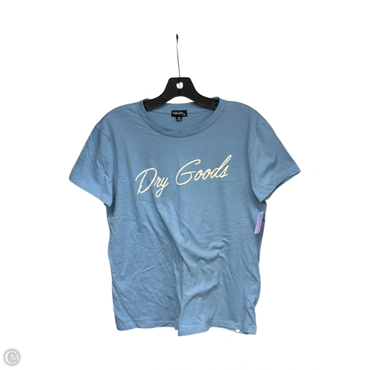 Top Short Sleeve By Originality In Blue, Size: M