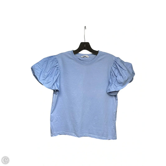 Top Short Sleeve By H&m In Blue, Size: L
