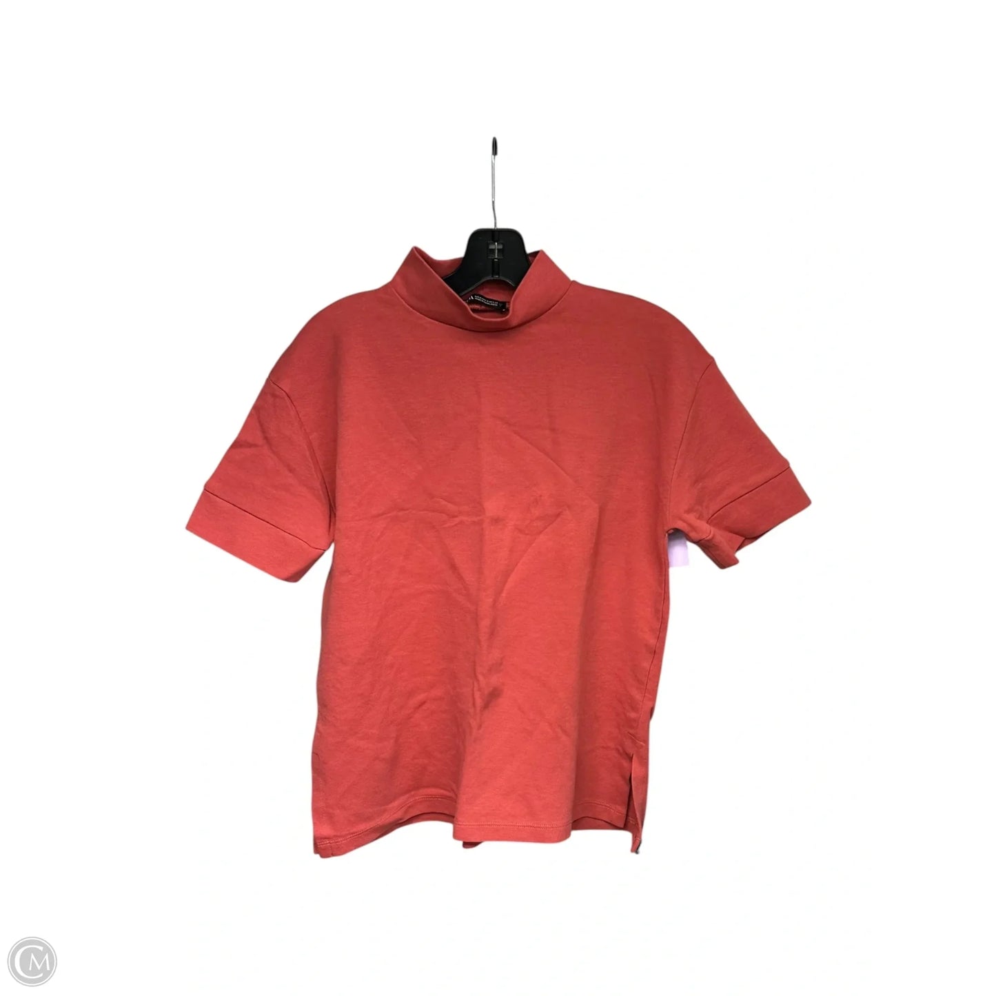 Top Short Sleeve By Zara In Coral, Size: M