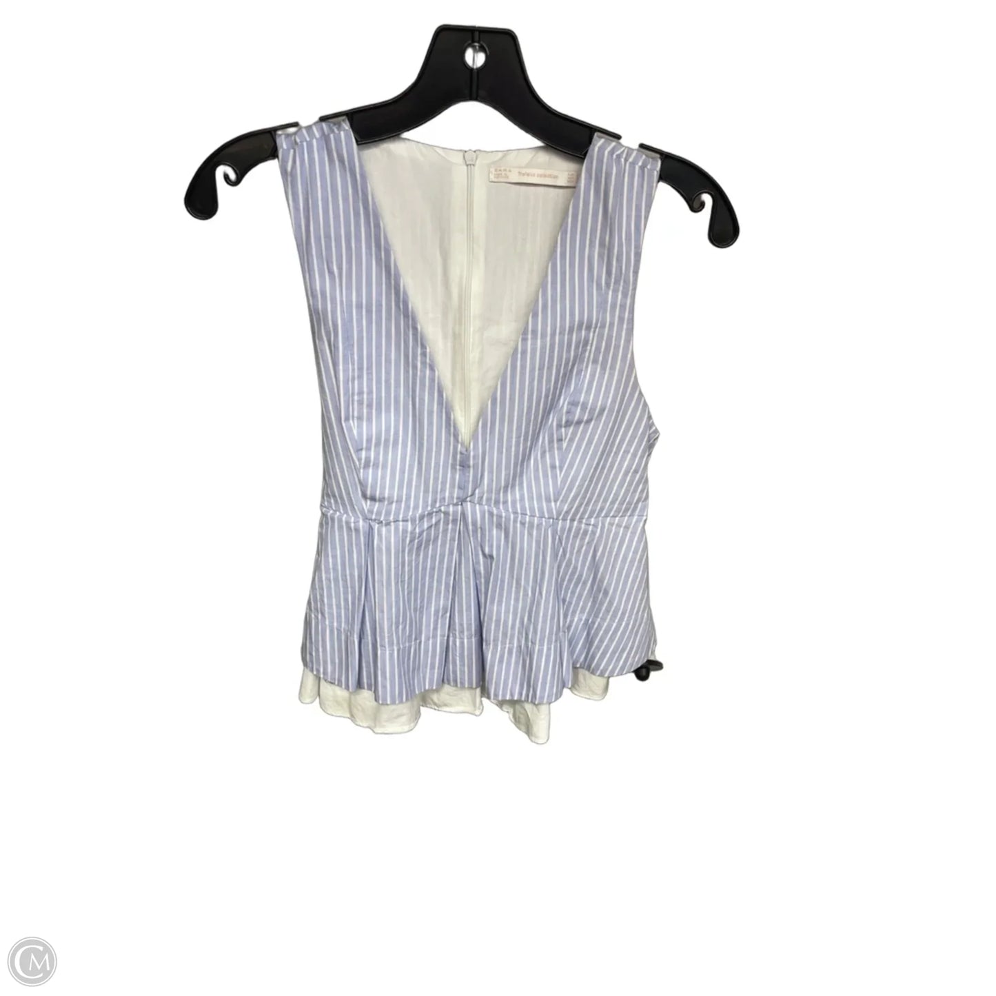 Top Sleeveless By Zara In Striped Pattern, Size: Xs