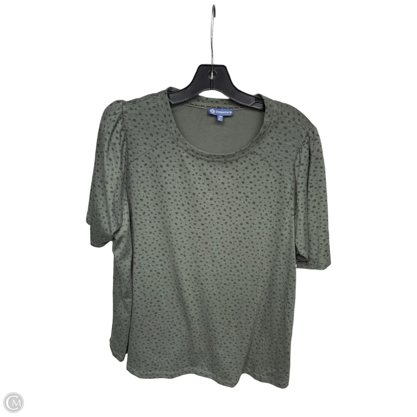 Top Short Sleeve By Democracy In Green, Size: 2x