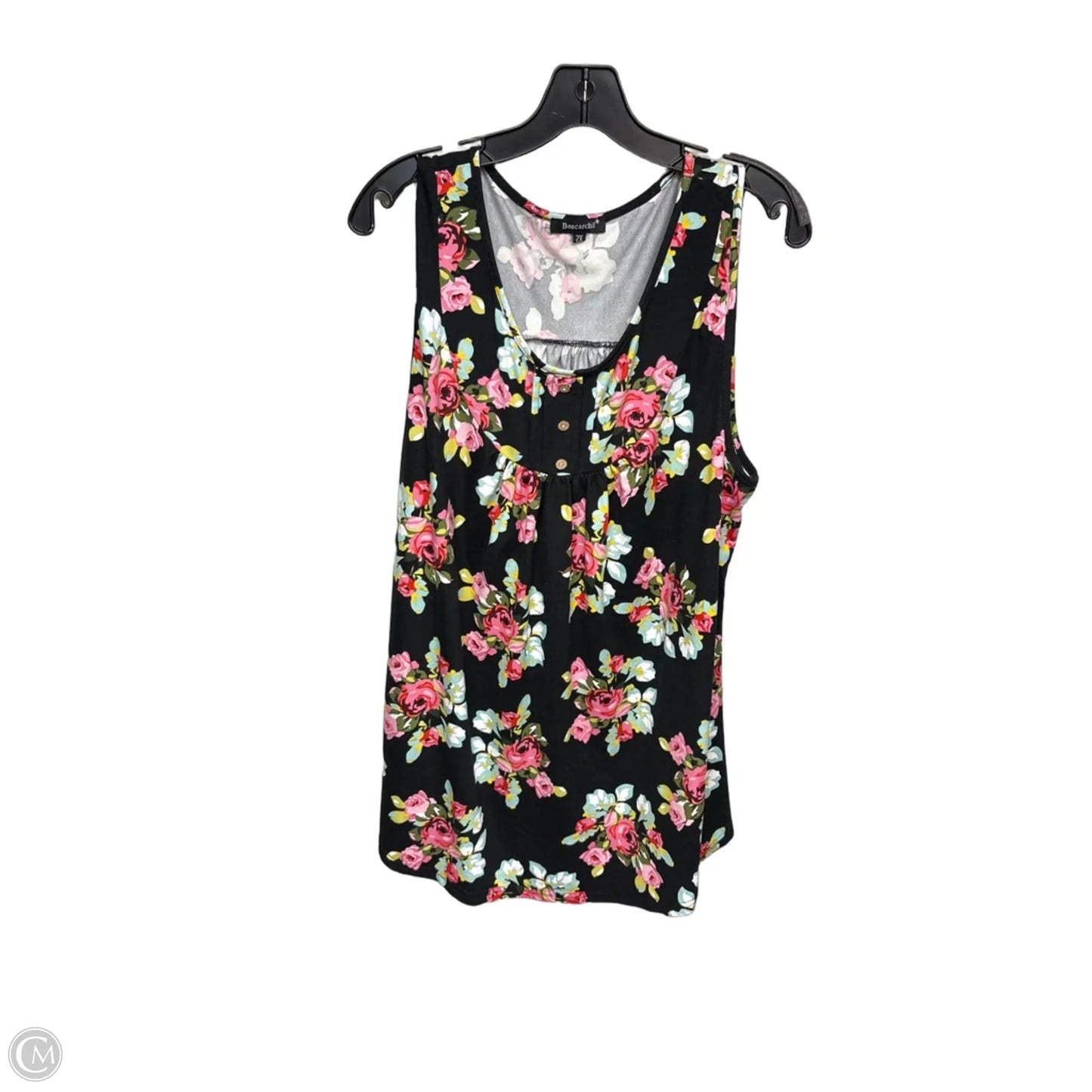 Top Sleeveless By Clothes Mentor In Floral Print, Size: 2x