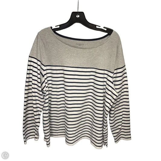 Top Long Sleeve By Talbots In Grey, Size: 2x