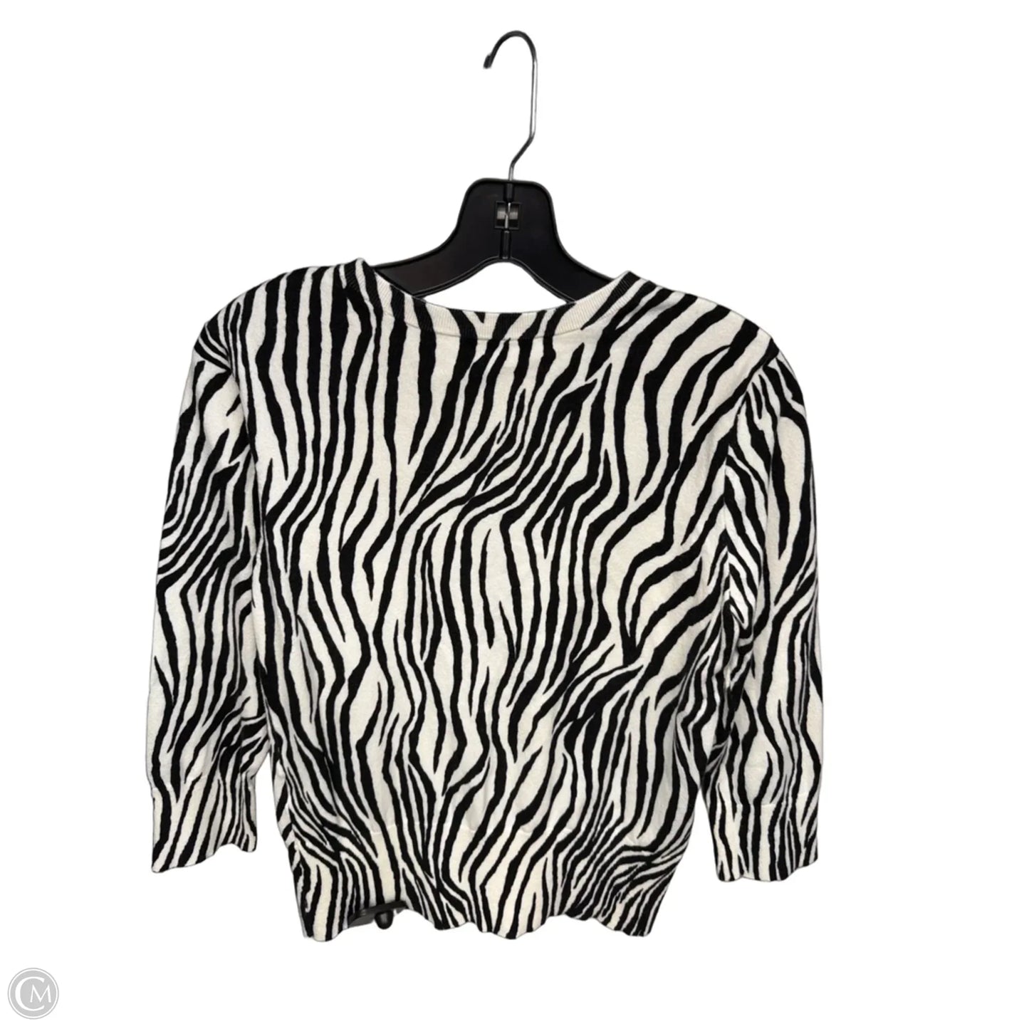 Cardigan By Talbots In Zebra Print, Size: S