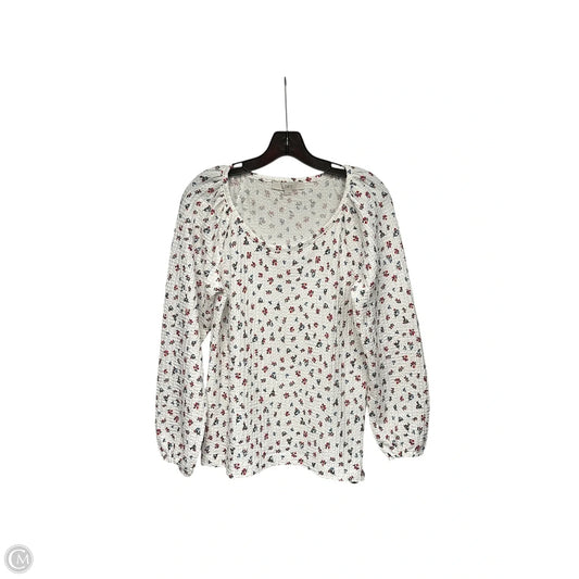 Top Long Sleeve By Loft In Floral Print, Size: S