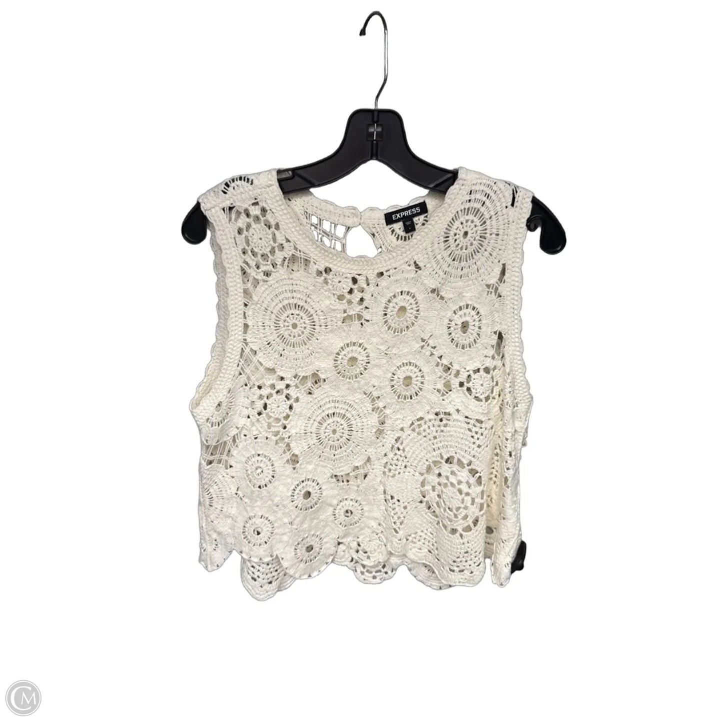 Top Sleeveless By Express In Cream, Size: L