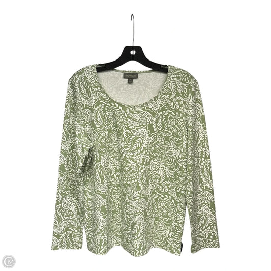 Top Long Sleeve By Style And Company In Green, Size: L