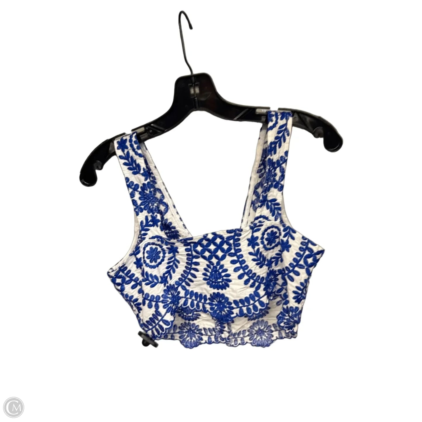 Top Sleeveless By Clothes Mentor In Blue & White, Size: M