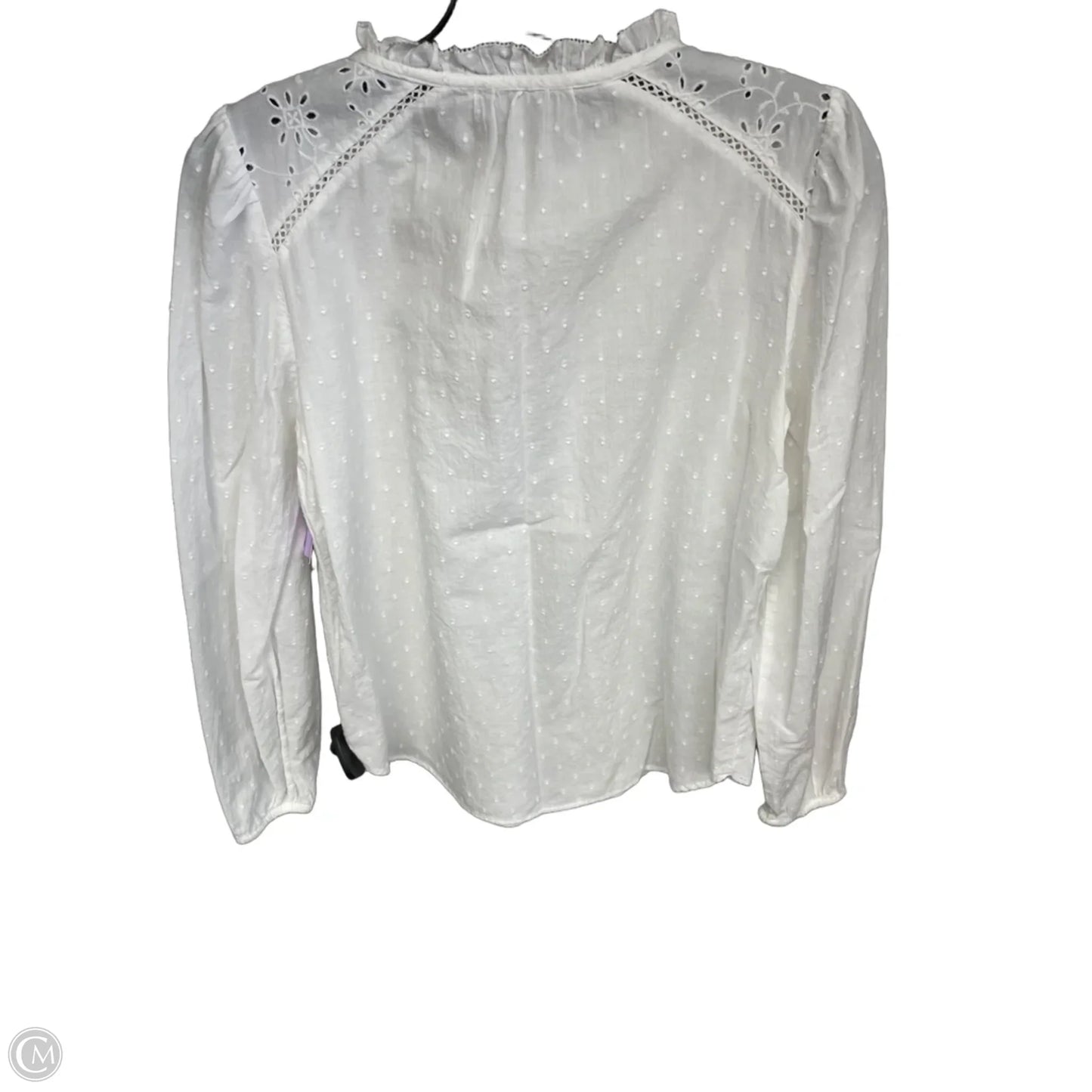 Blouse Long Sleeve By Loft In White, Size: Sp