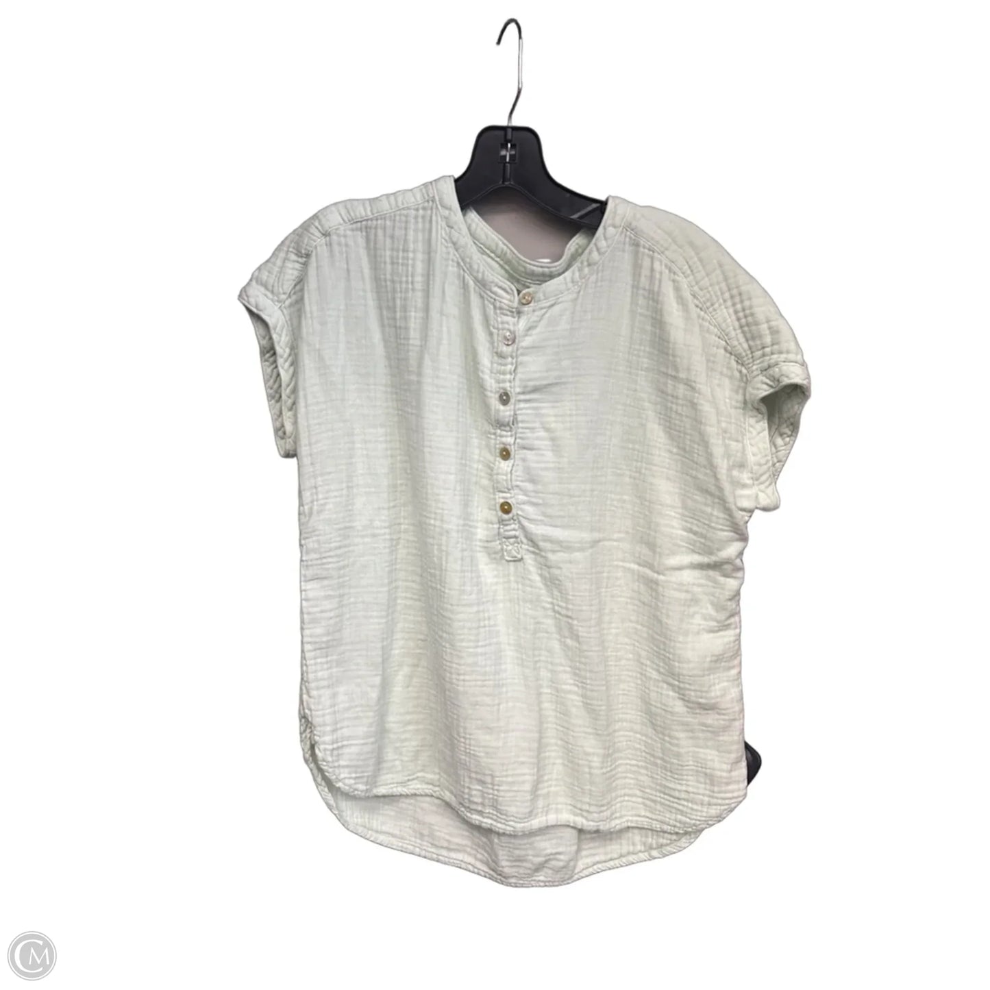 Top Short Sleeve By Faherty In Aqua, Size: M