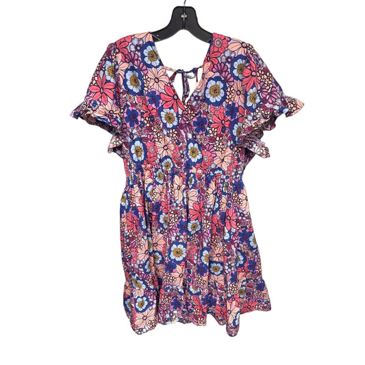 Dress Casual Midi By Terra & Sky In Floral Print, Size: 2x