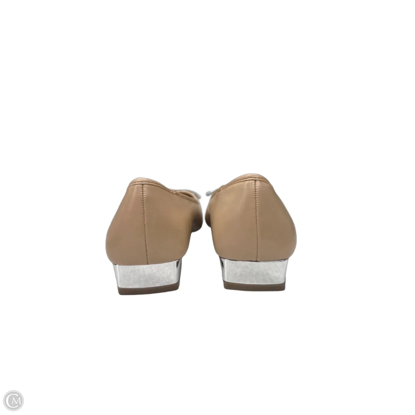 Shoes Heels Block By Anne Klein In Silver & Tan, Size: 9