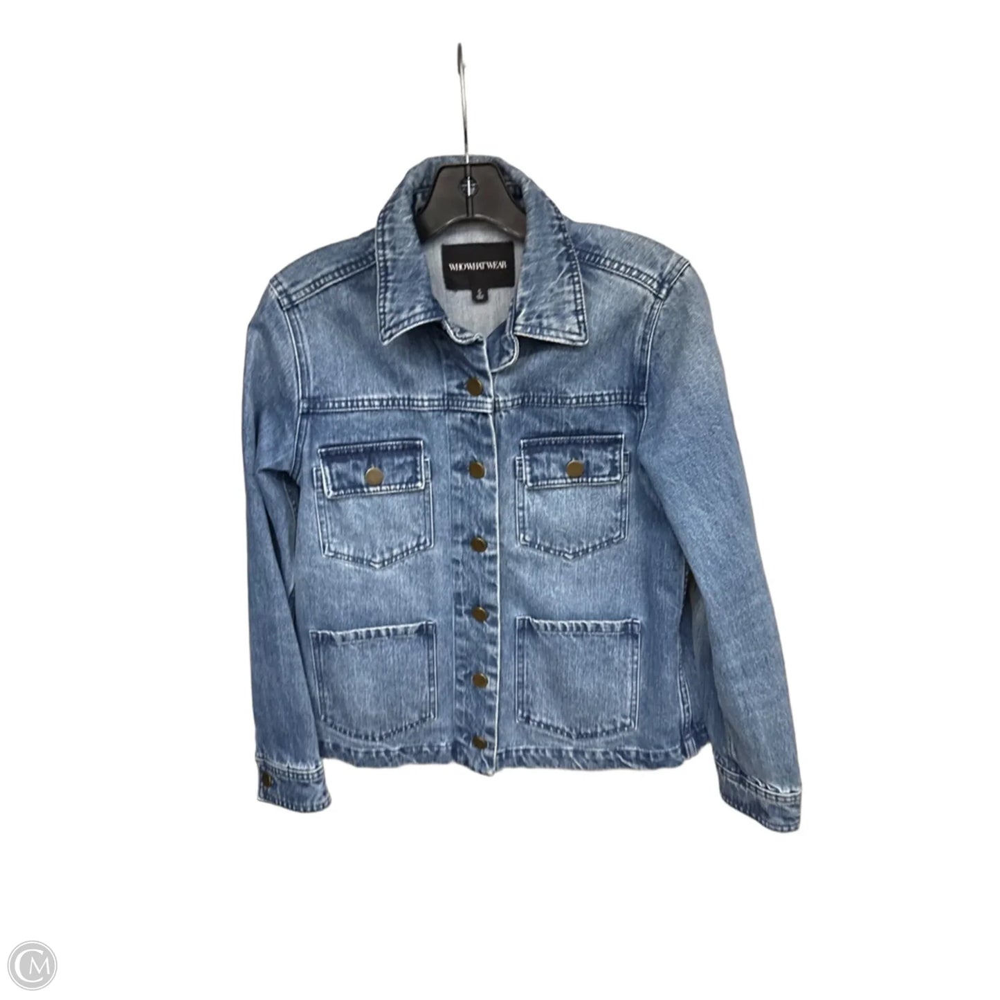 Jacket Denim By Who What Wear In Blue Denim, Size: S