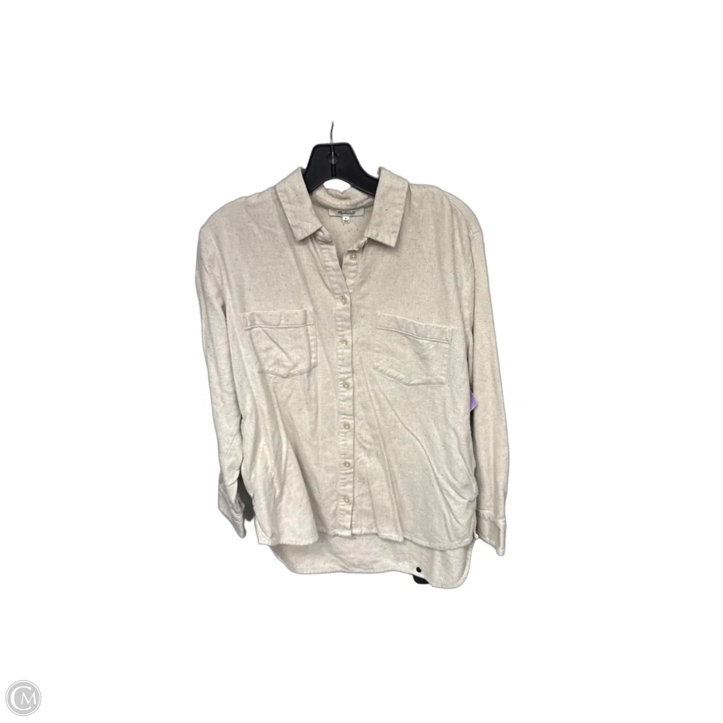 Top Long Sleeve By Madewell In Tan, Size: S