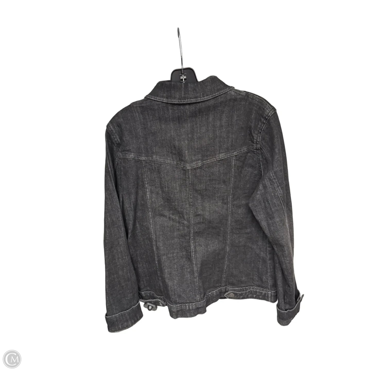 Jacket Denim By Lee In Black Denim, Size: L