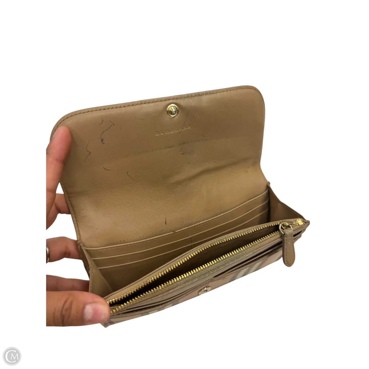 Wallet Luxury Designer By Burberry, Size: Medium