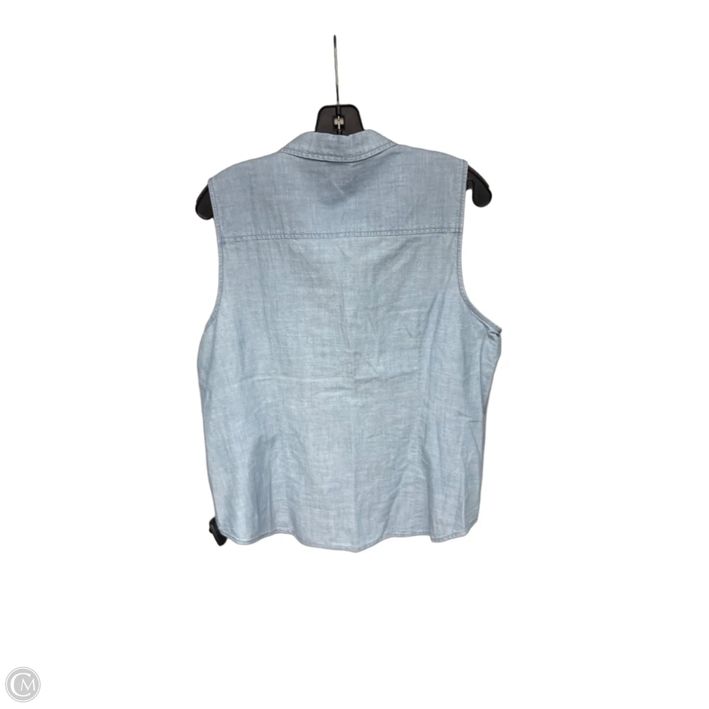 Top Sleeveless By J. Crew In Blue Denim, Size: Xl