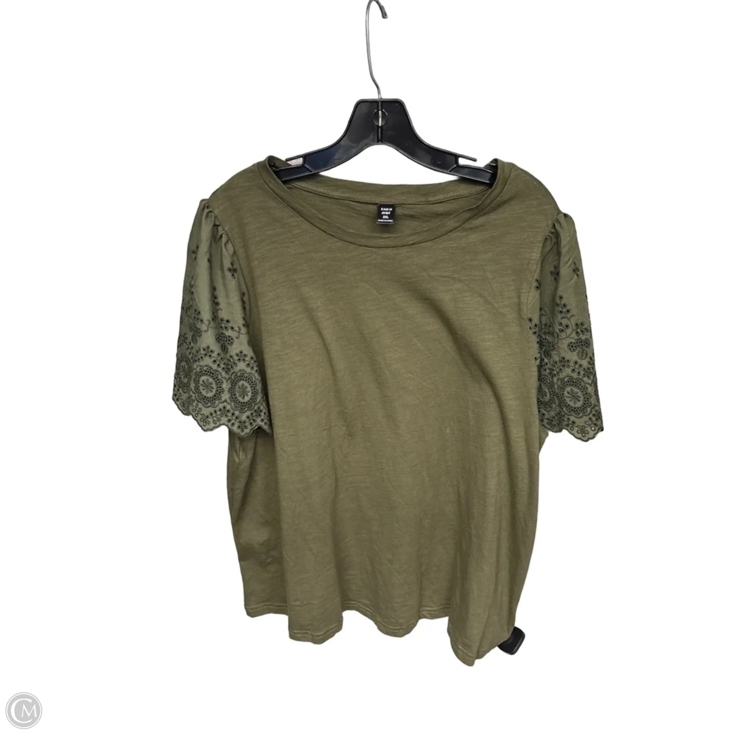 Top Short Sleeve By Shein In Green, Size: 2x