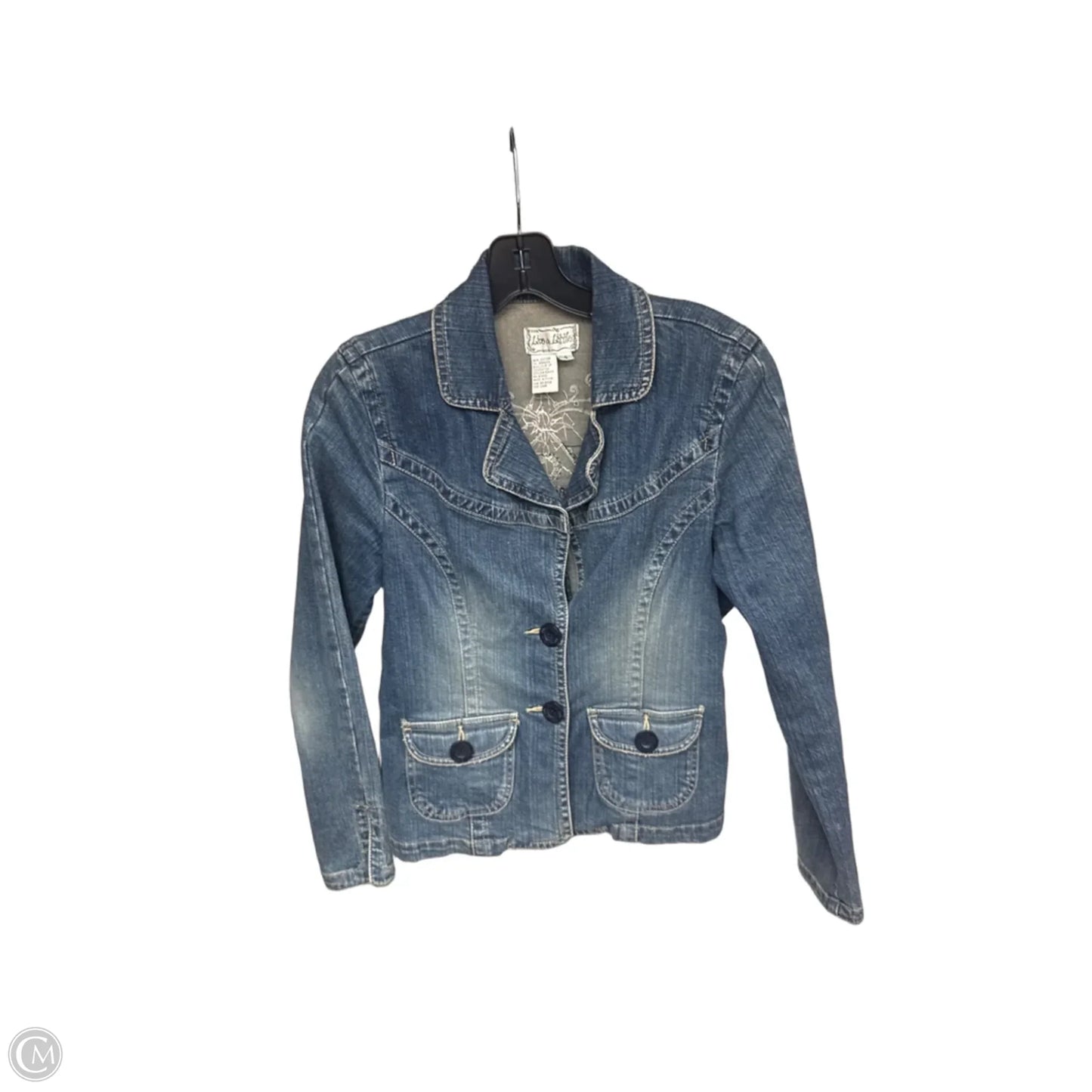 Jacket Denim By Live A Little In Blue Denim, Size: S
